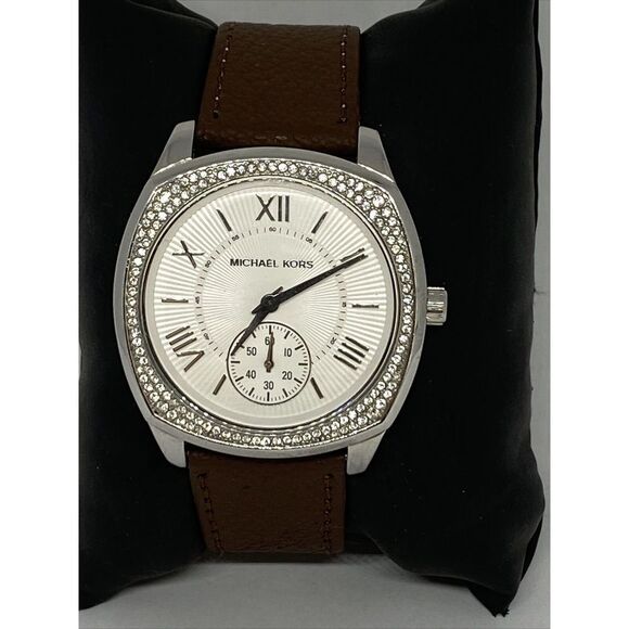 Michael Kors Bryn MK2385 Women's Brown Leather Analog Dial Quartz Watch RK428 - Picture 1 of 12